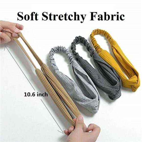 Headbands for Women Twist Knotted Boho Stretchy Hair Bands for Girls Criss Cross - Picture 6 of 6